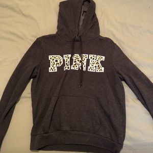 PINK leopard pullover hoodie